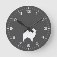 Silhouette de Samoyed Dog