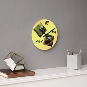 Horloge Ronde Sloth "Be You Unique",