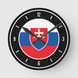 Horloge Ronde Slovaquie Flag Elegant