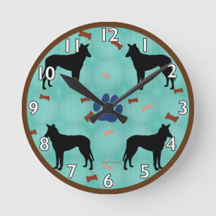 Horloge Ronde Smooth Collie Shadow