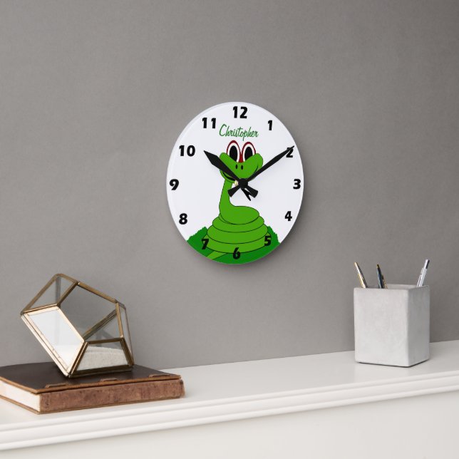Horloge Ronde Snake Design Personalised (Bureau)