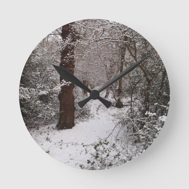 Horloge Ronde Snow covered Ancient Woodland (Recto)