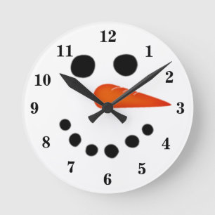 Horloge Ronde Snowman