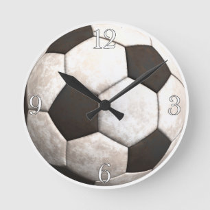 Horloge Ronde Soccer Ball Team Sports