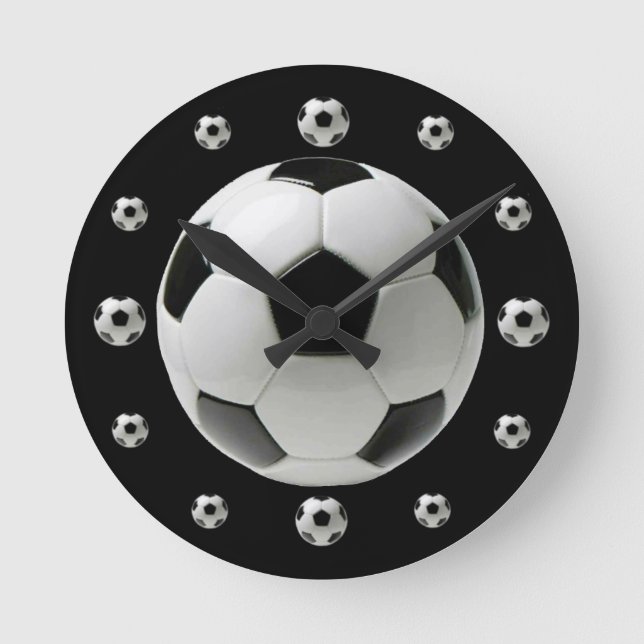 Horloge Ronde Soccer Ball Wall (Recto)