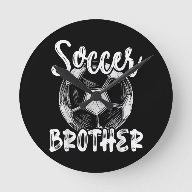 Horloge Ronde Soccer Frère Hommes Famille Matching Team Joueur S (Recto)