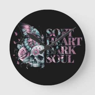 Horloge Ronde Soft Heart Dark Soul Pastel Goth