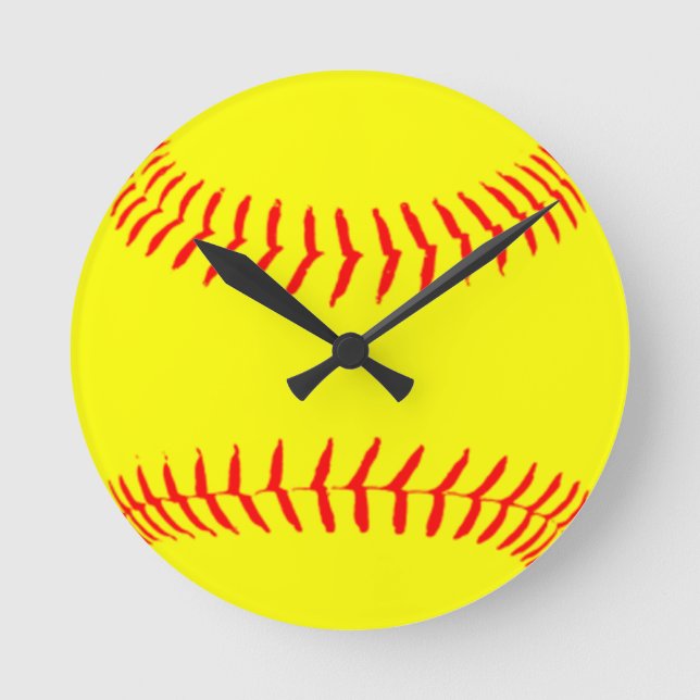 Horloge Ronde Softball de Customized (Recto)