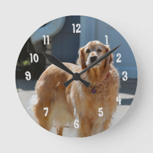 Horloge Ronde Soleil doré