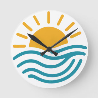 Horloge Ronde Soleil & Mer