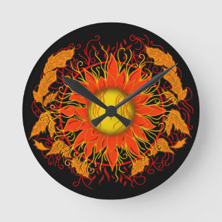 Horloge Ronde Soleil tourbé