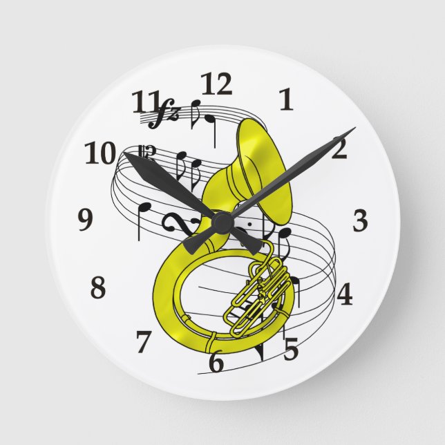Horloge Ronde Sousaphone (Recto)