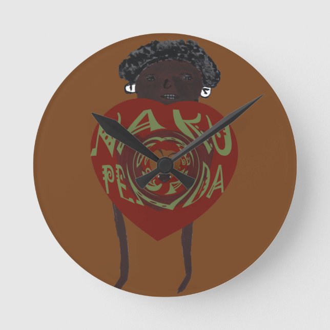 Horloge Ronde Sovahéli A de Hakuna Matata je t'aime Nakupenda (Recto)