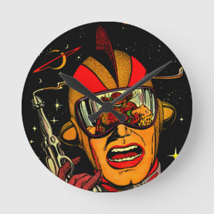Horloge Ronde Spaceman Sci-Fi