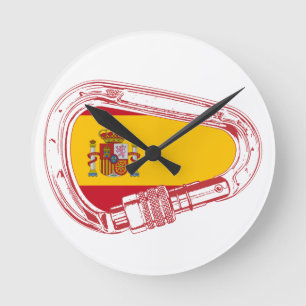 Horloge Ronde Spain Carabiner Flag