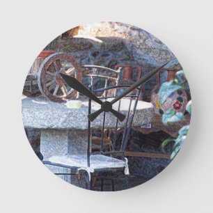 Horloge Ronde Spanish Cactus Still Life