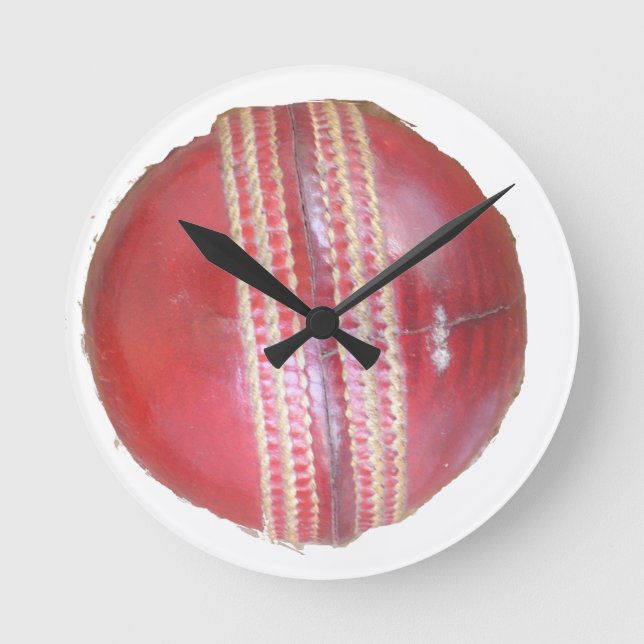 Horloge Ronde Spin Master's Sphere : Une balle de cricket à gauc (Recto)