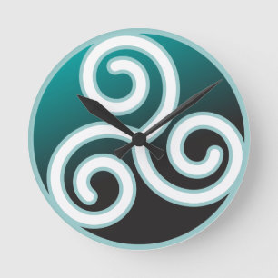 Horloge Ronde Spirale de Celtic de Triskele