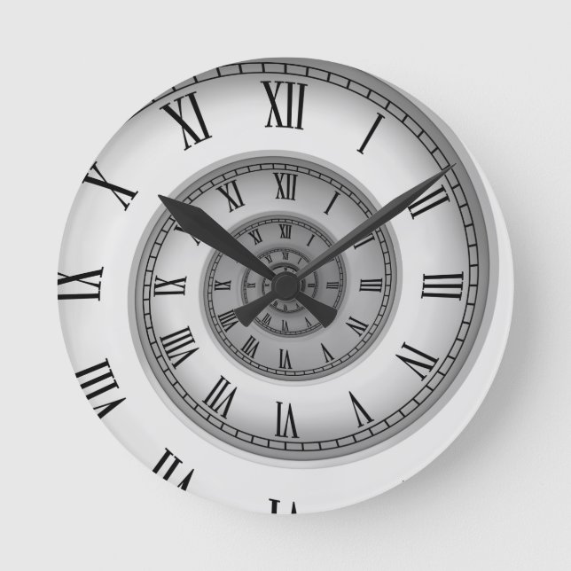 Horloge Ronde Spirale romaine 121 (Recto)