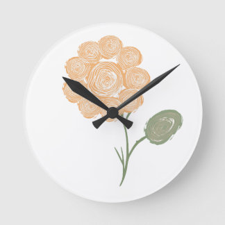 Horloge Ronde Spirals of Blooming Energy