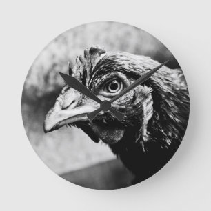 Horloge Ronde spiritueux et poulets