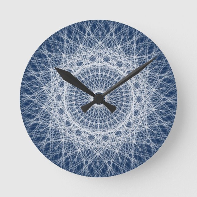 Horloge Ronde Spirograph géométrique de fractale (Recto)