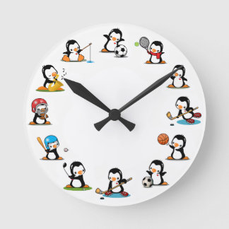 Horloge Ronde Sport Penguins