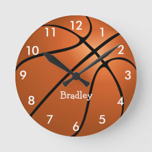 Horloge Ronde Sports de basket-ball personnalisés