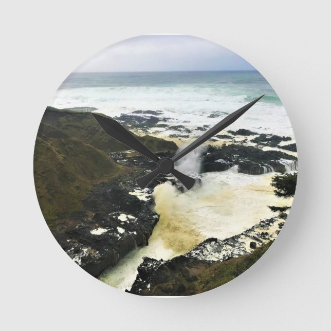 Horloge Ronde Spouting Horn, cap Perpetua, côte de l'Oregon (Recto)