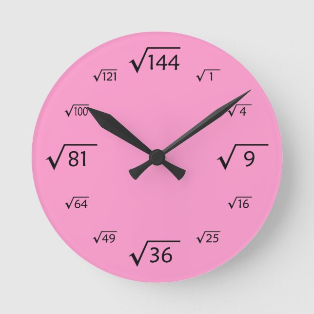 Horloge Ronde Square Root Wall Clock (Recto)