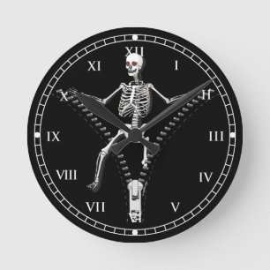 Horloge Ronde Squelette à fermeture éclair