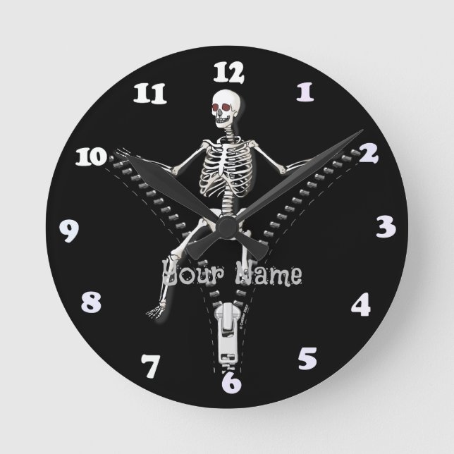 Horloge Ronde Squelette de Zipper (Recto)