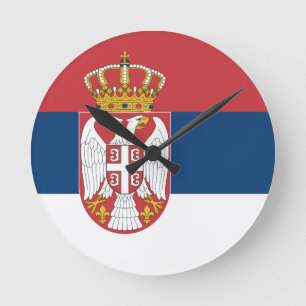 Horloge Ronde Srpska Zastava na Zidnom Satu