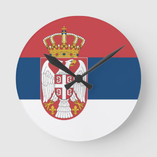 Horloge Ronde Srpska Zastava na Zidnom Satu