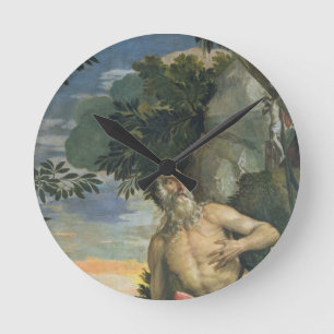Horloge Ronde St Jerome dans la pénitence (huile sur la toile)
