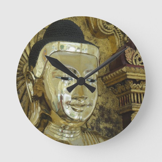 Horloge Ronde Statue de Golden Bouddha Inspirational Love (Recto)