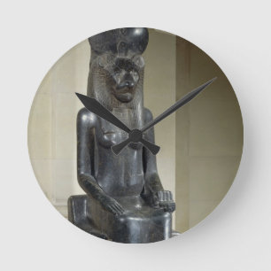 Horloge Ronde Statue de la déesse lion-dirigée Sekhmet, du Th