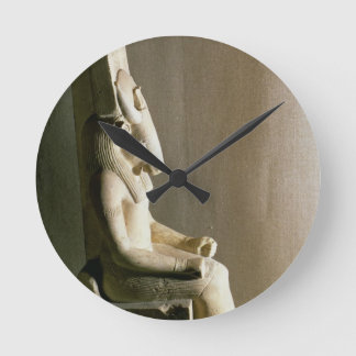 Horloge Ronde Statue du dieu Montu avec la tête d'un taureau, f