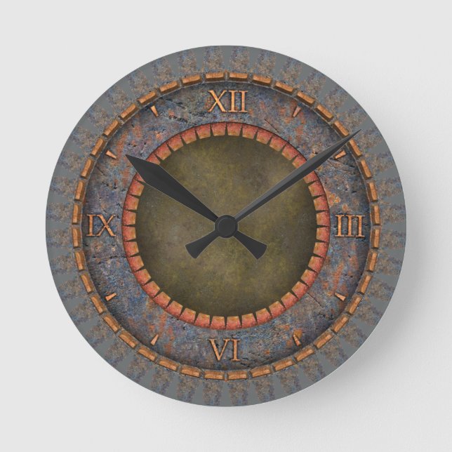 Horloge Ronde Steampunk Vintage (Recto)