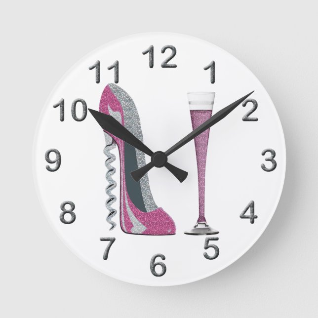 Horloge Ronde Stiletto shoe Art Clocks (Recto)