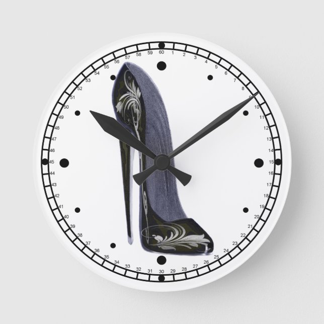 Horloge Ronde Stiletto shoe Art Clocks (Recto)