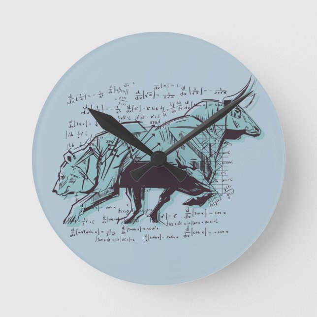 Horloge Ronde Stock Market Analysis Finance (Recto)