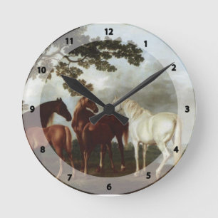 Horloge Ronde Stubbs-Juments et poulains de George dans un