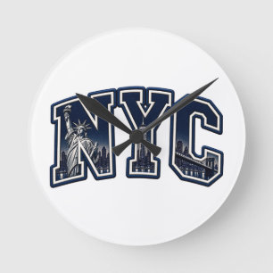 Horloge Ronde Style de rue vintage de New York City