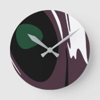 Submersion : Noir Abstrait, Blanc, Violet & Vert