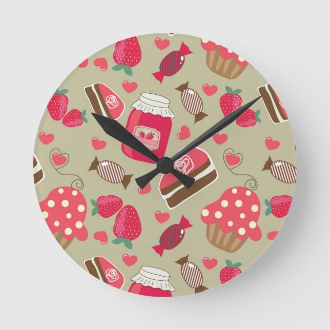 Horloge Ronde Sucres rétro (Recto)