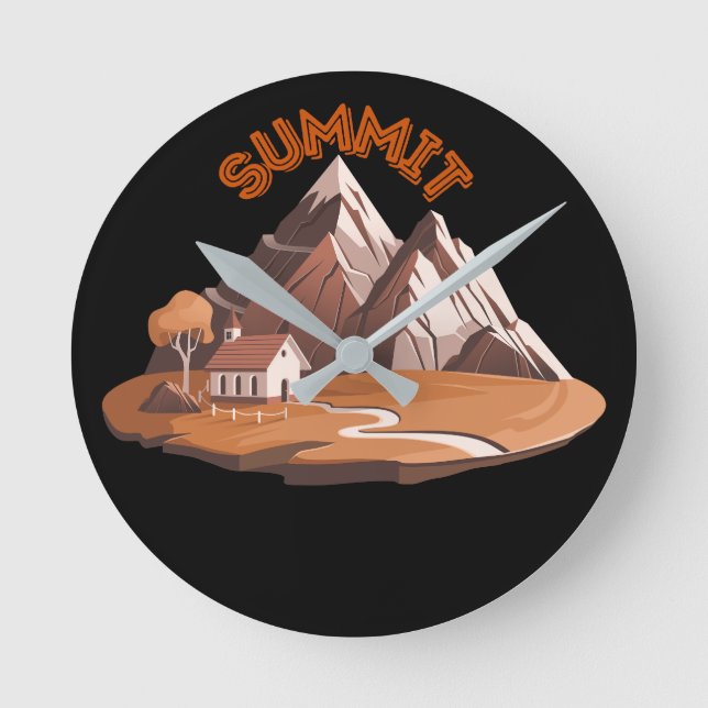 Horloge Ronde ​Summit Mountain Adventure Round Wall Clock (Recto)