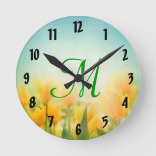 Horloge Ronde Sun Kissed Tulips