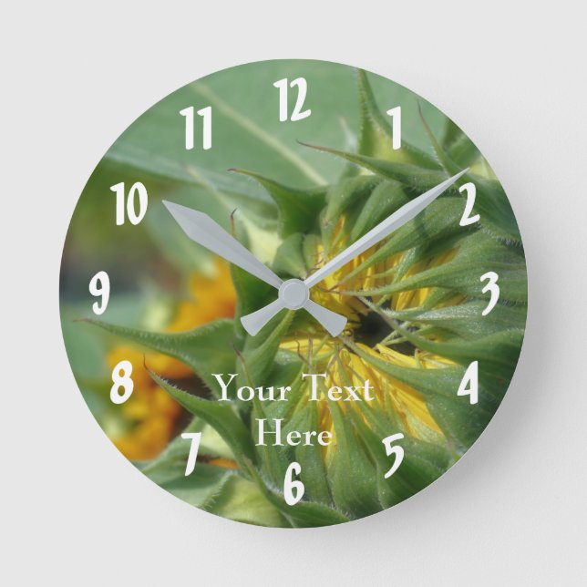 Horloge Ronde Sunflower Coming (Recto)