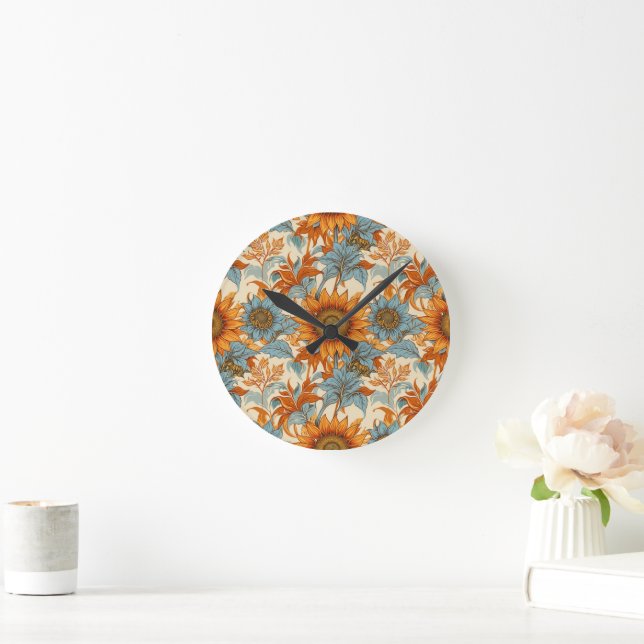 Horloge Ronde Sunflower Wall Clock (Maison)